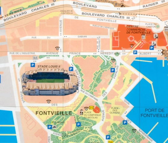 Plan d'accs au stade