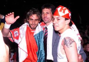 Marco Simone, Claude Puel et Marcello Gallardo